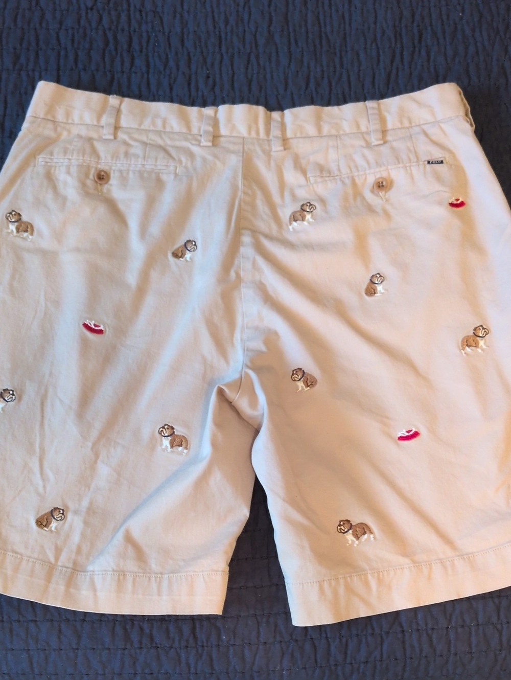 Polo Ralph Lauren Embroidered Bulldog Shorts Sz. 35 - Picture 3 of 6
